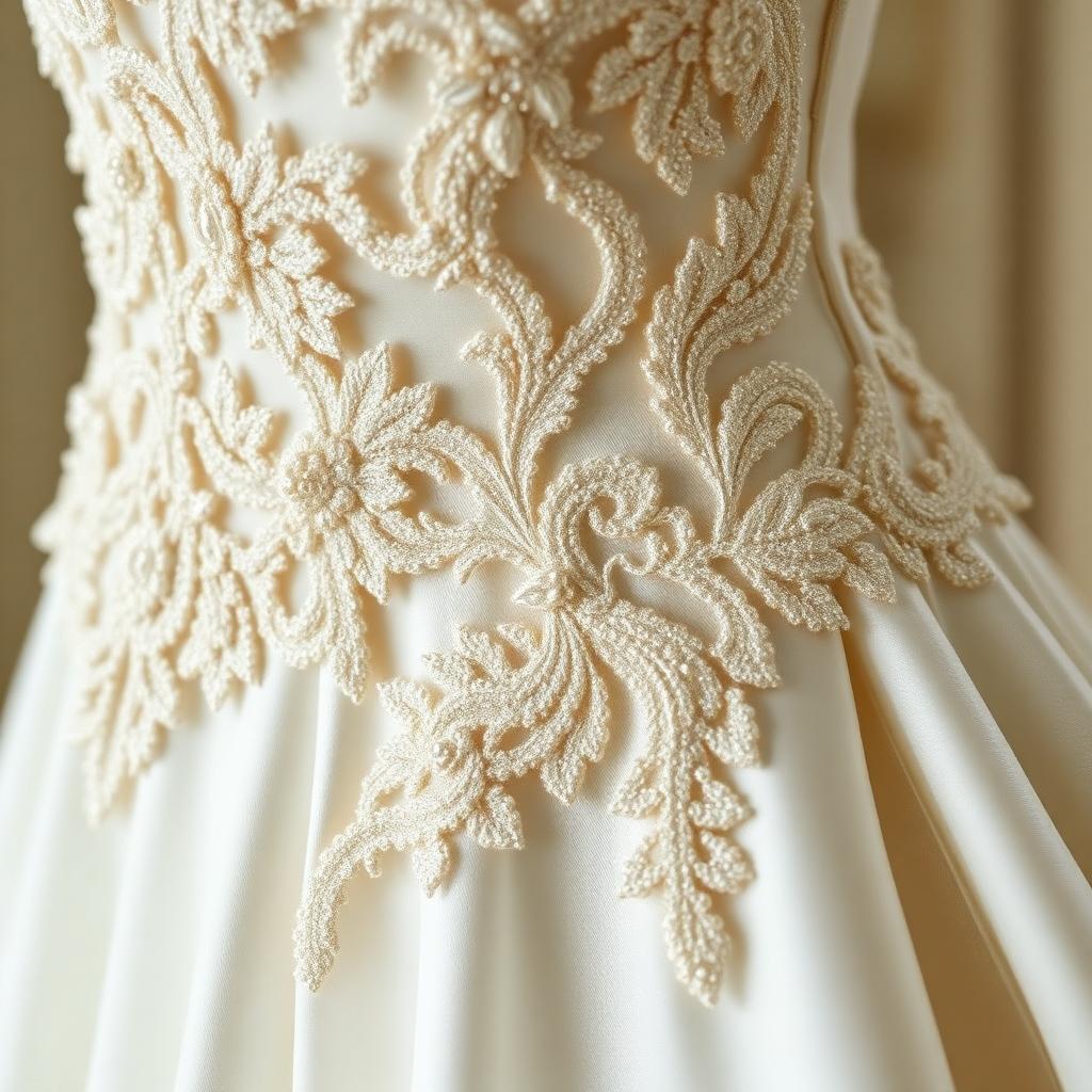 Wedding dress lace detail